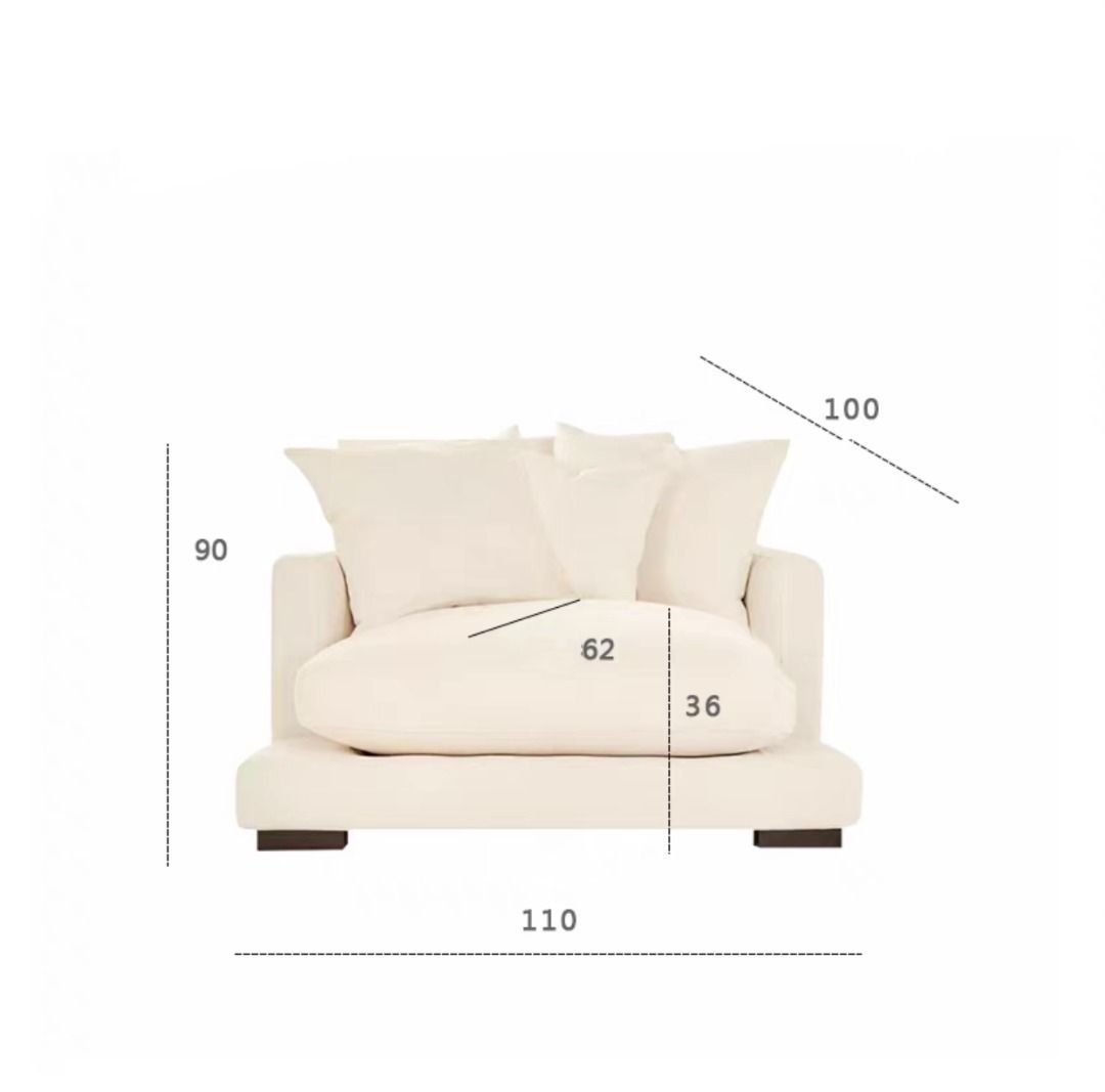 Luxe 2 Piece Upholstered Chaise Sectional Sofa