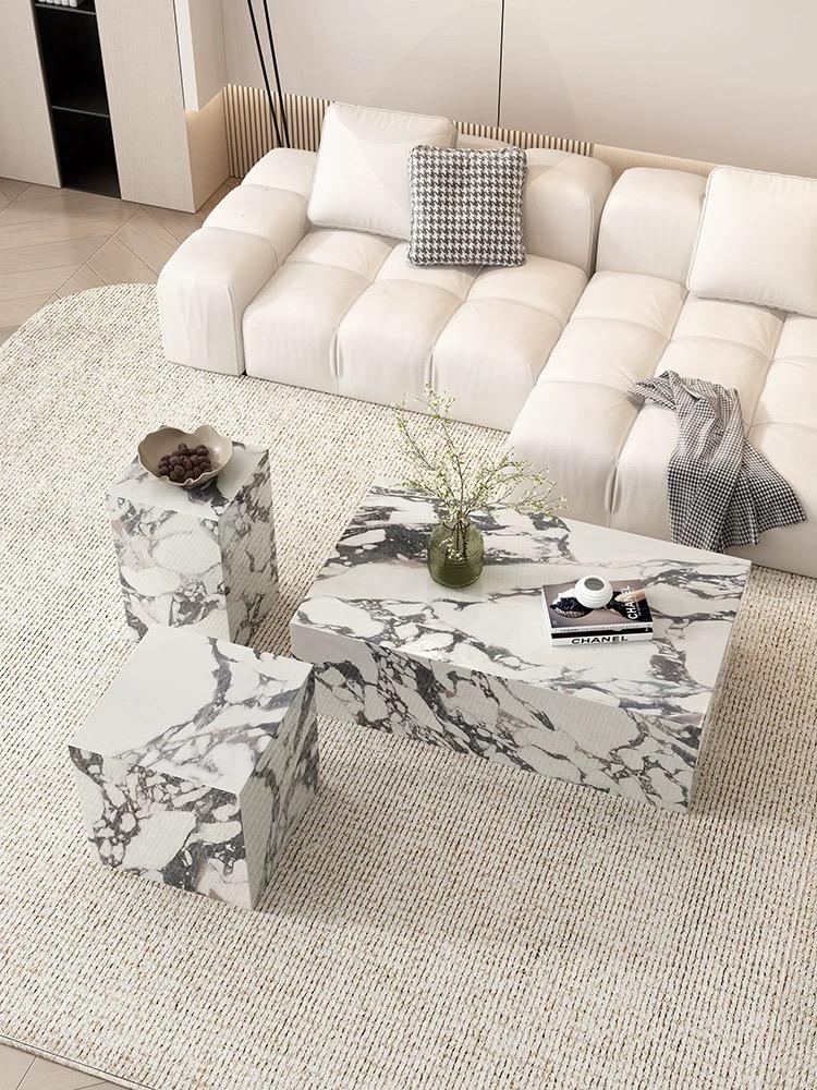 Marble Nesting Coffee Tables Set