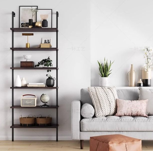 Wall Mount Industrial Solid Wood Display Shelf