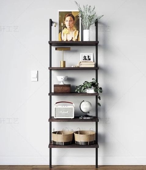 Wall Mount Industrial Solid Wood Display Shelf