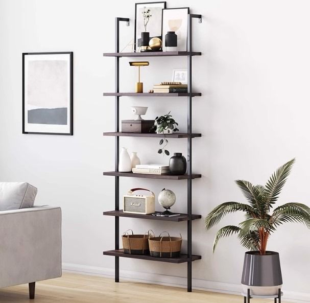 Wall Mount Industrial Solid Wood Display Shelf