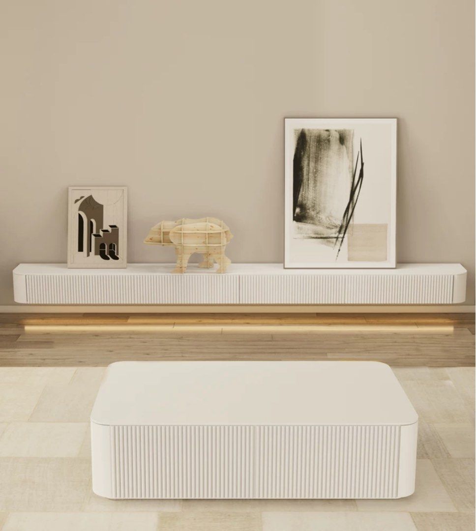 Modern LED TV Console & Coffee Table