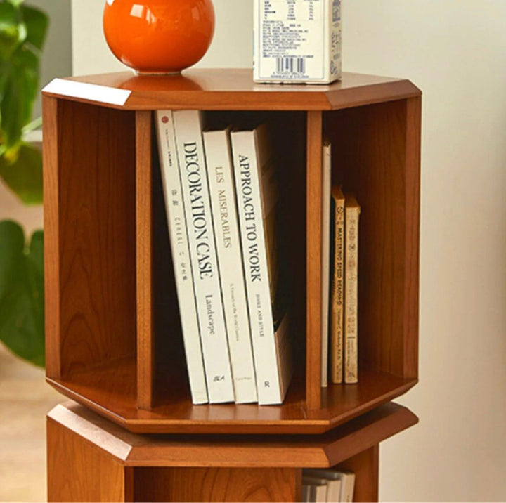 Revolving Geometric Bookcase