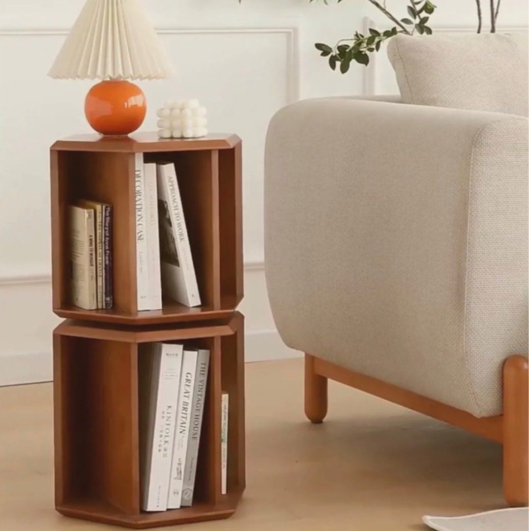 Revolving Geometric Bookcase