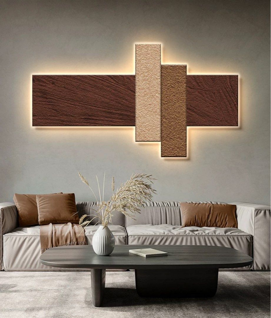 Modern Sandstone LED Wall Art