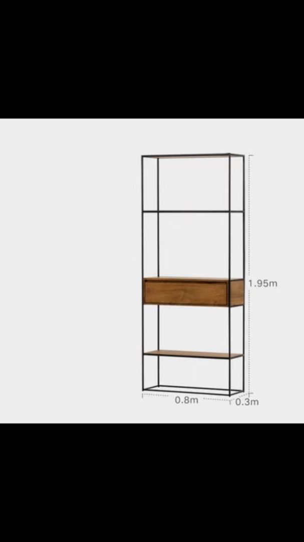 Norwalk Metal Etagere Bookcase