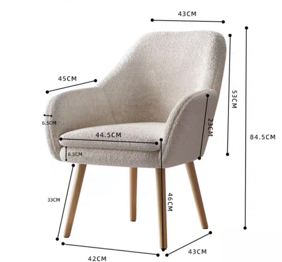 Modern Boucle Dining Chair