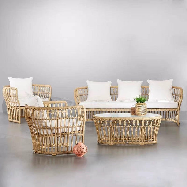 Outdoor Rattan Chair and Table