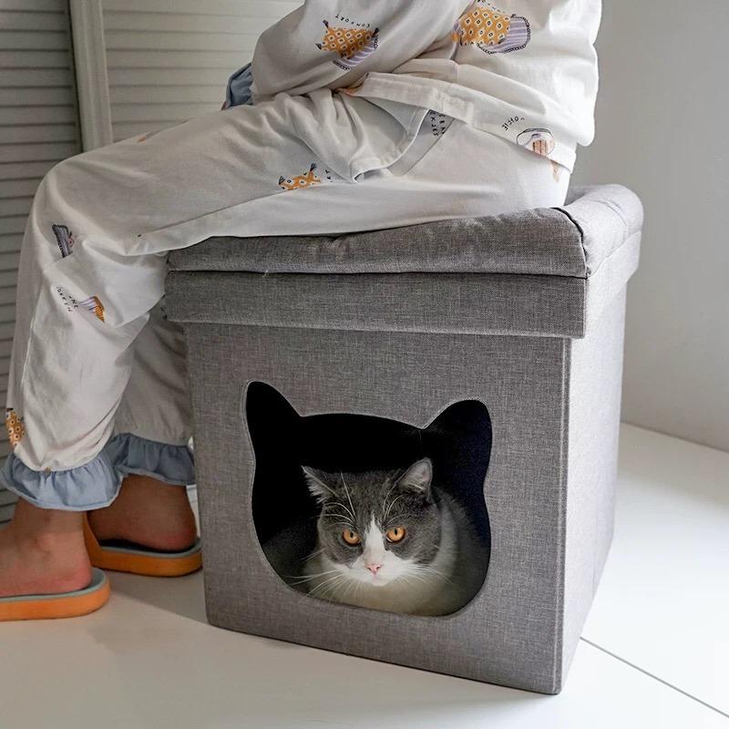 Ottoman With Cat Bed