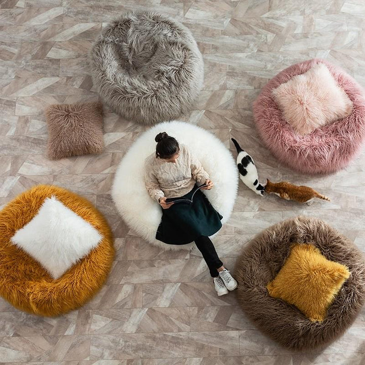 Plush Faux Fur Bean Bag Chair