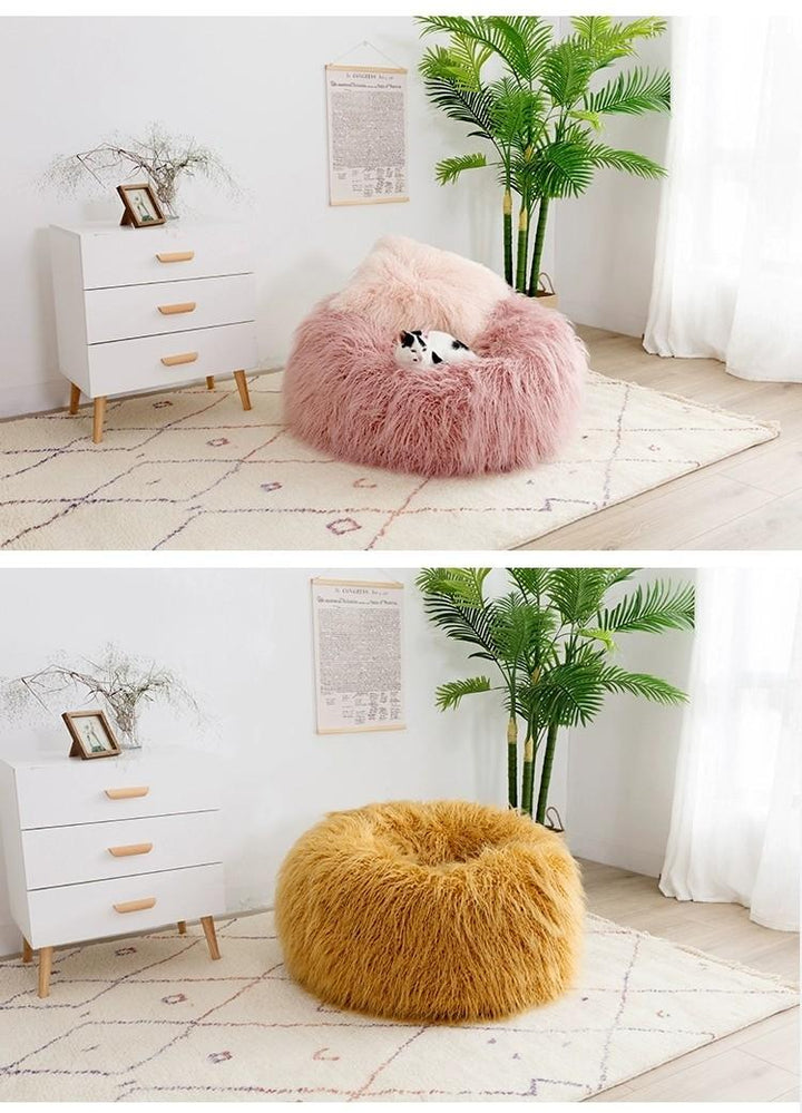 Plush Faux Fur Bean Bag Chair