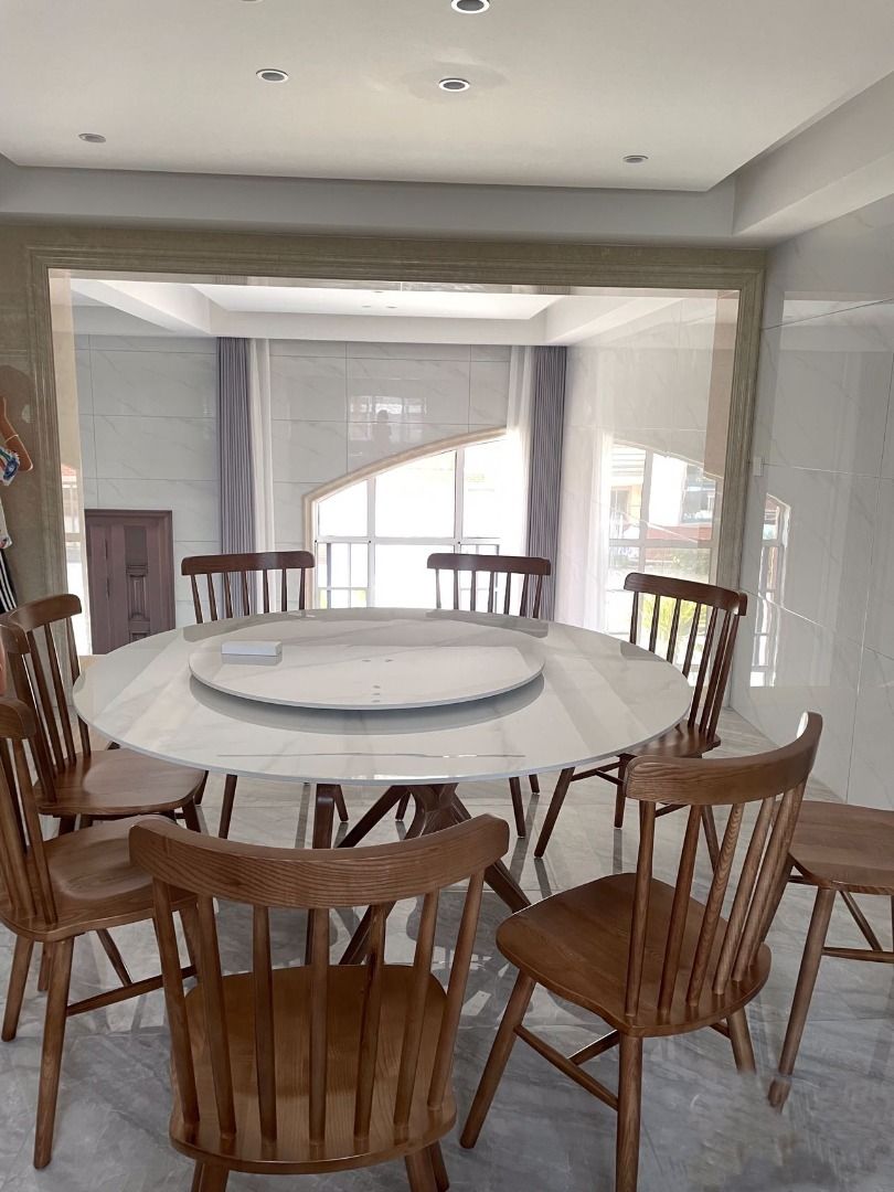 Pedestal Dining Table With Chairs Set