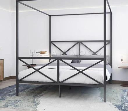 REMI Modern Industrial Canopy Bedframe