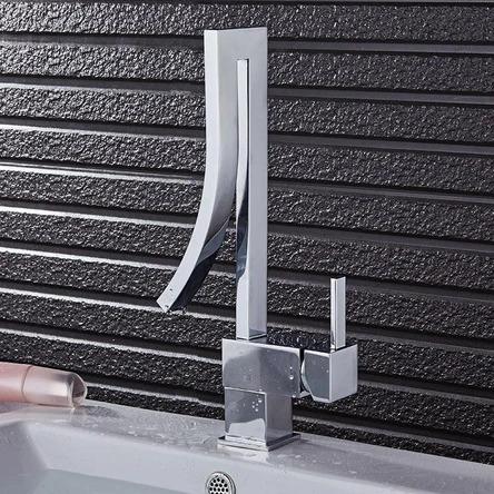 Modern Gold/Silver/Black Curved Waterfall Faucet
