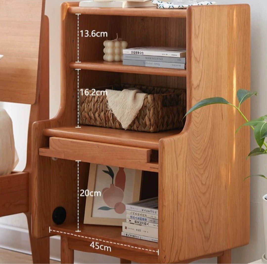 Drawer Solid Wood Nighstand