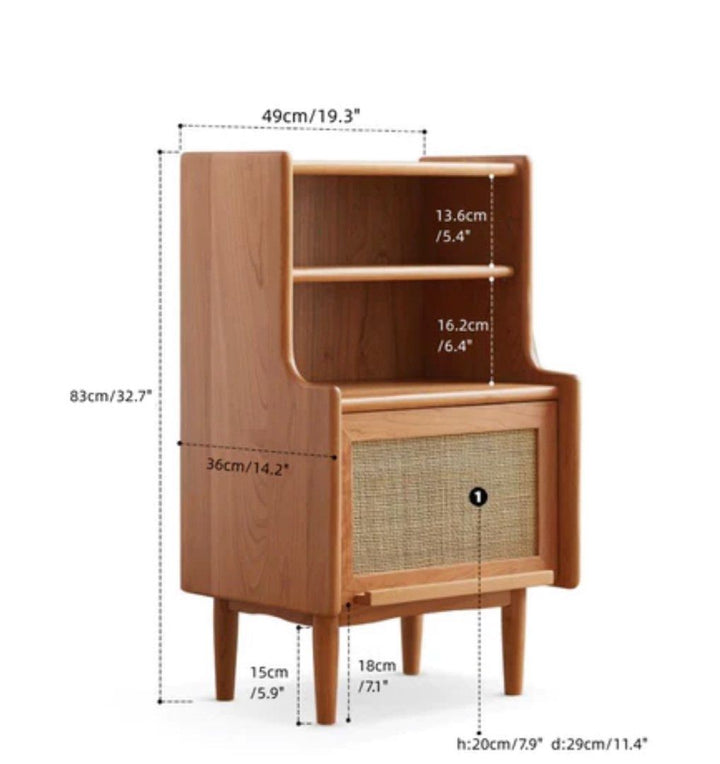 Drawer Solid Wood Nighstand