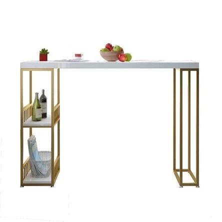 Modern Industrial Solid Wood Bar Table