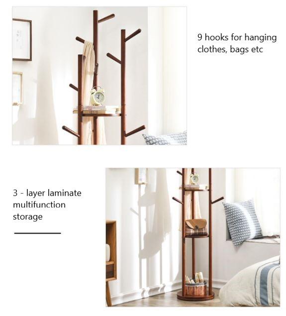 Modern Multipurpose Display Rack Wood Shelf