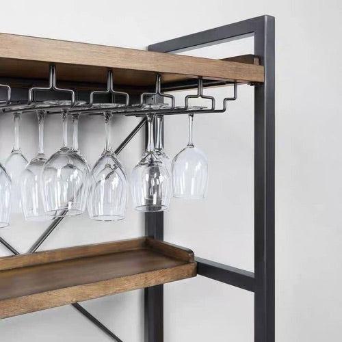 Industrial-Style Display Wine Rack Cabinet