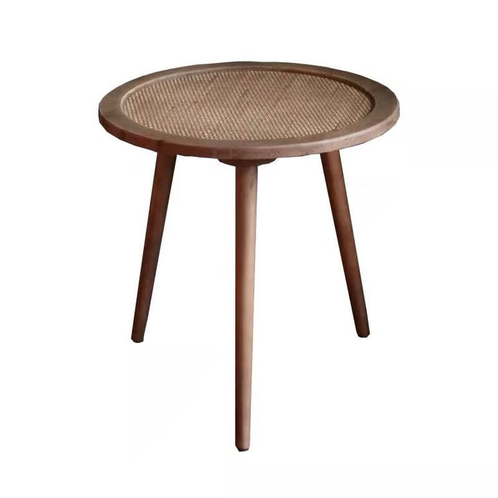 Round Wood Side Table