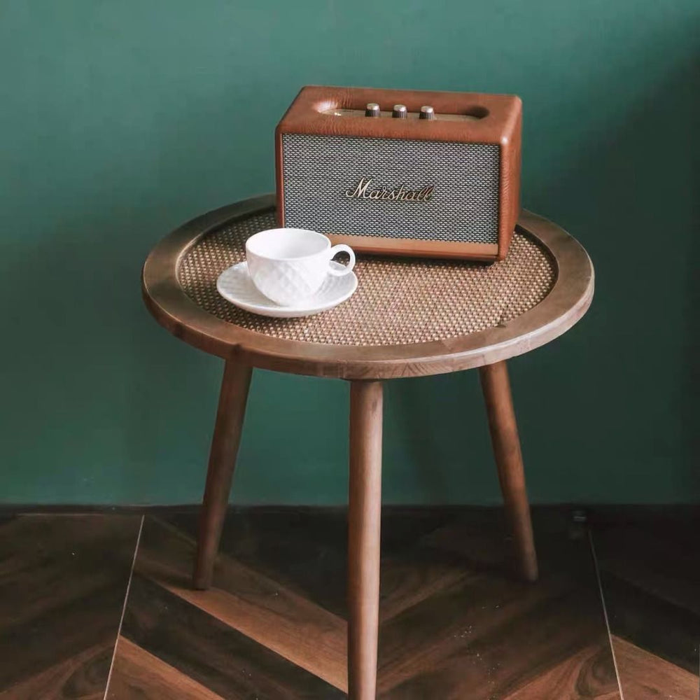 Round Wood Side Table