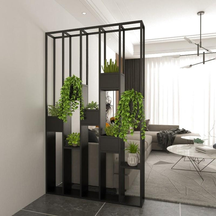 Industrial Metal Divider / Decorative Partition Planters