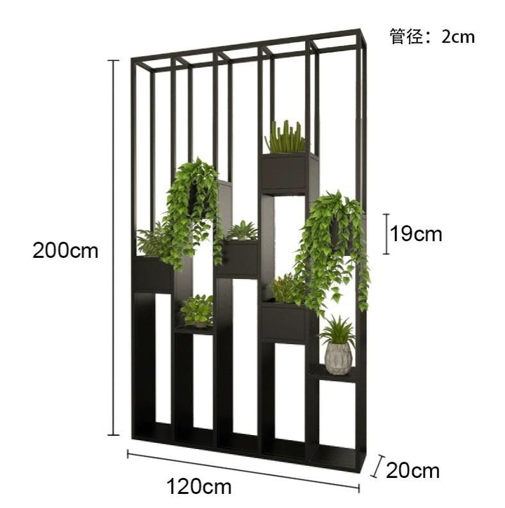 Industrial Metal Divider / Decorative Partition Planters