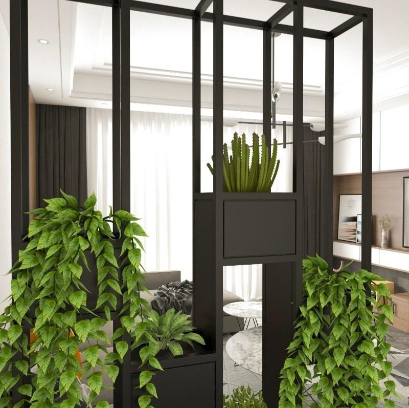 Industrial Metal Divider / Decorative Partition Planters