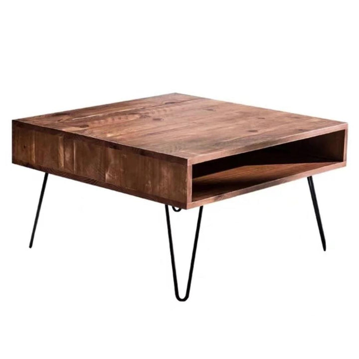 Modern Rustic Industrial Solid Wood Coffee Table