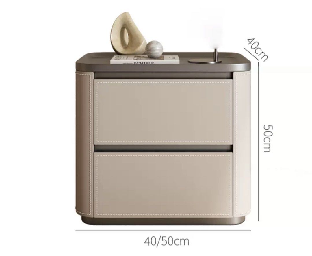 Modern Leather Side Table