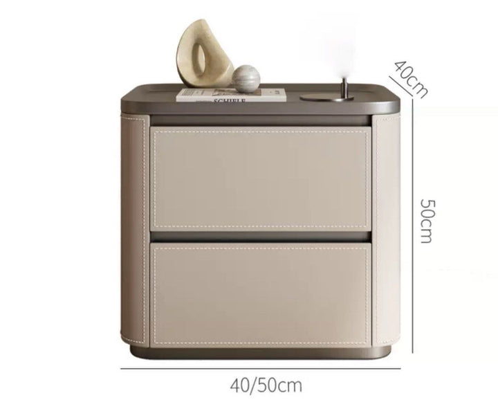 Modern Leather Side Table