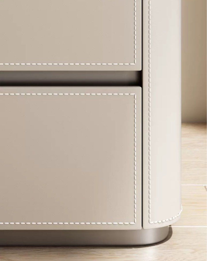 Modern Leather Side Table