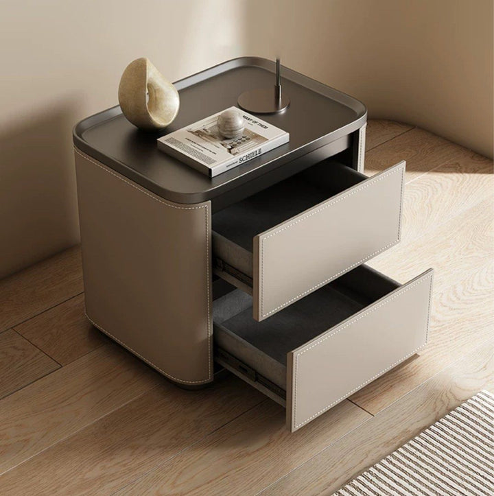 Modern Leather Side Table