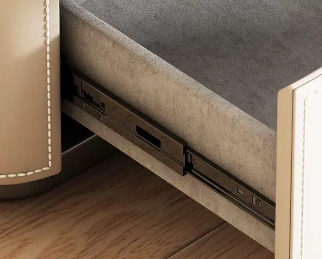 Modern Leather Side Table