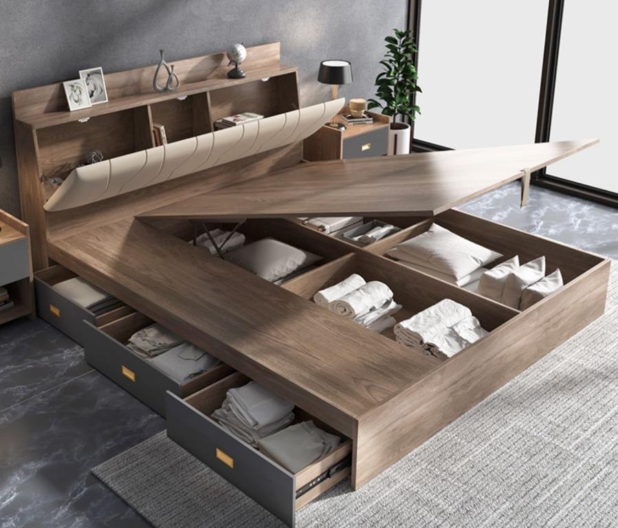 Wooden Storage Bedframe