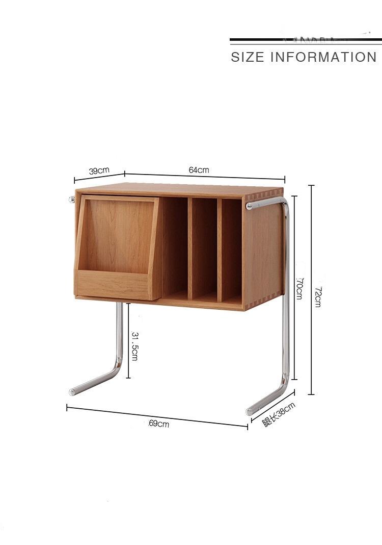 Sliding Door Magazine End Table