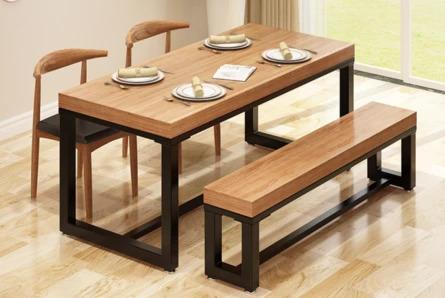 Rustic Pine Wood Dining plus Conference Table