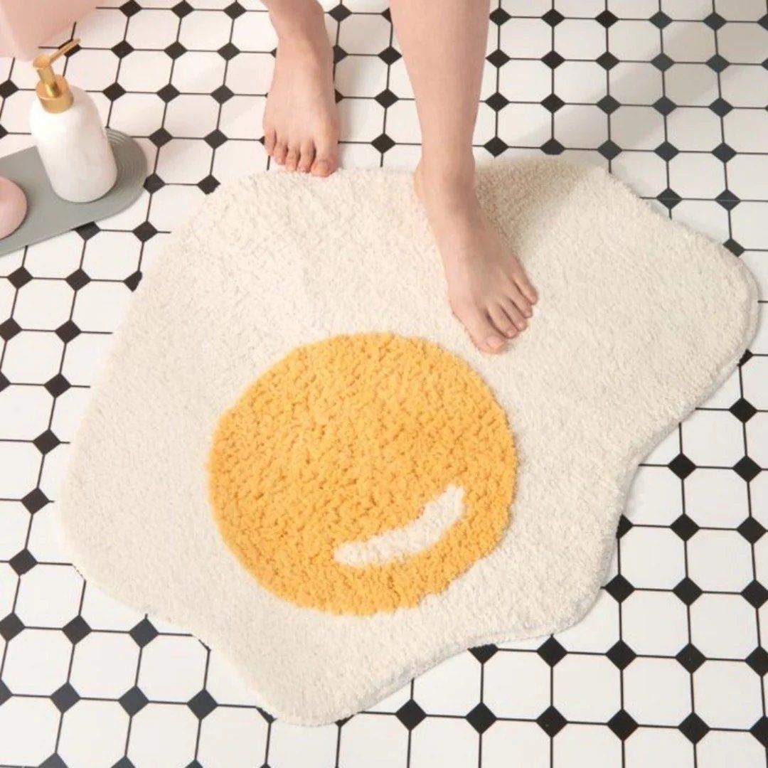 SIDE UP EGG Bathroom Rug