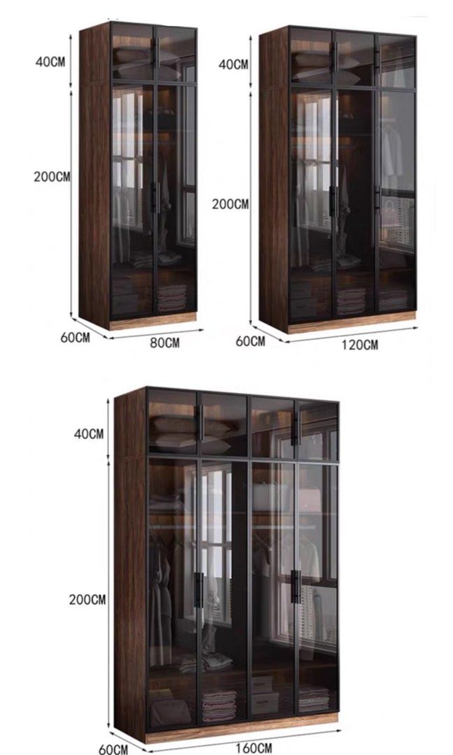 Modern Rustic Glass Wardrobe