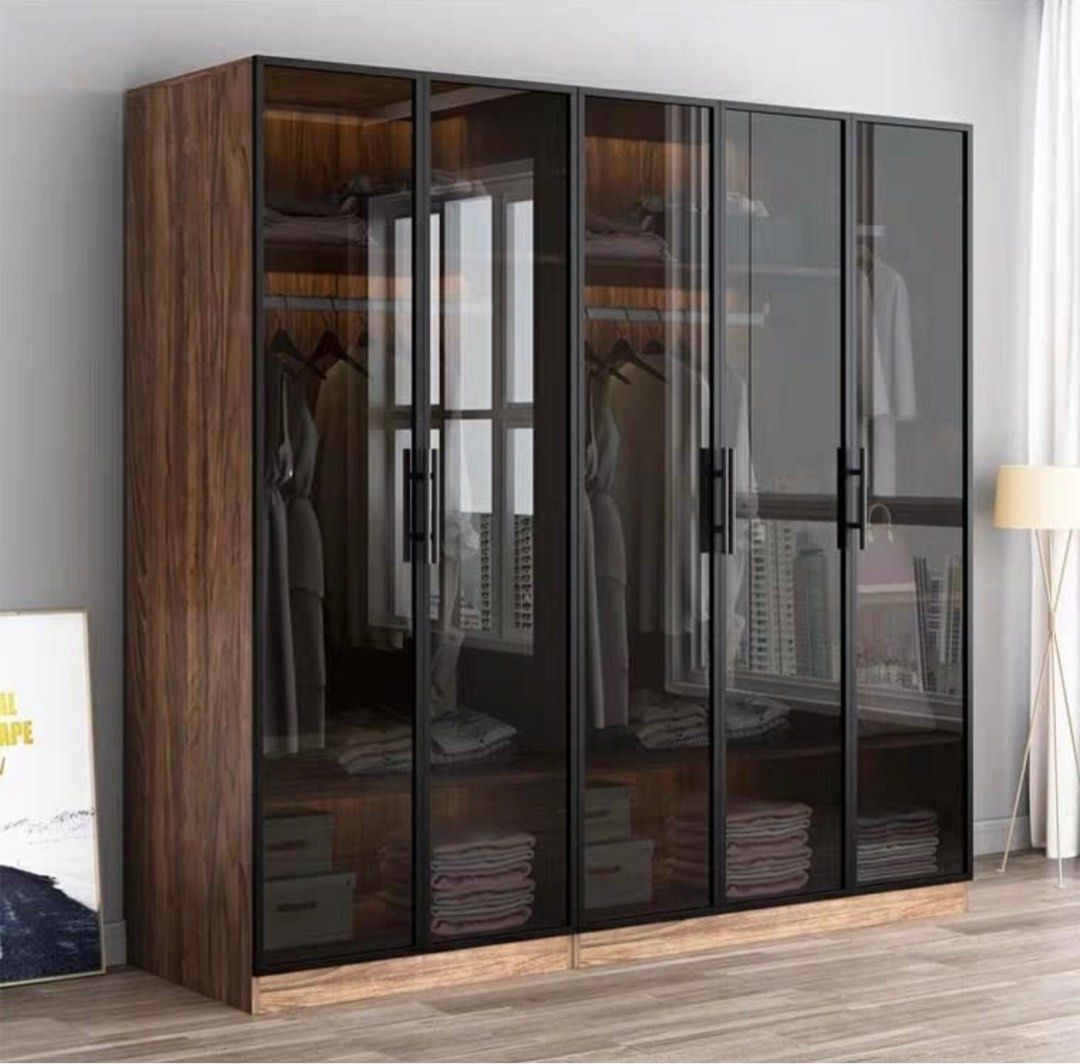 Modern Rustic Glass Wardrobe