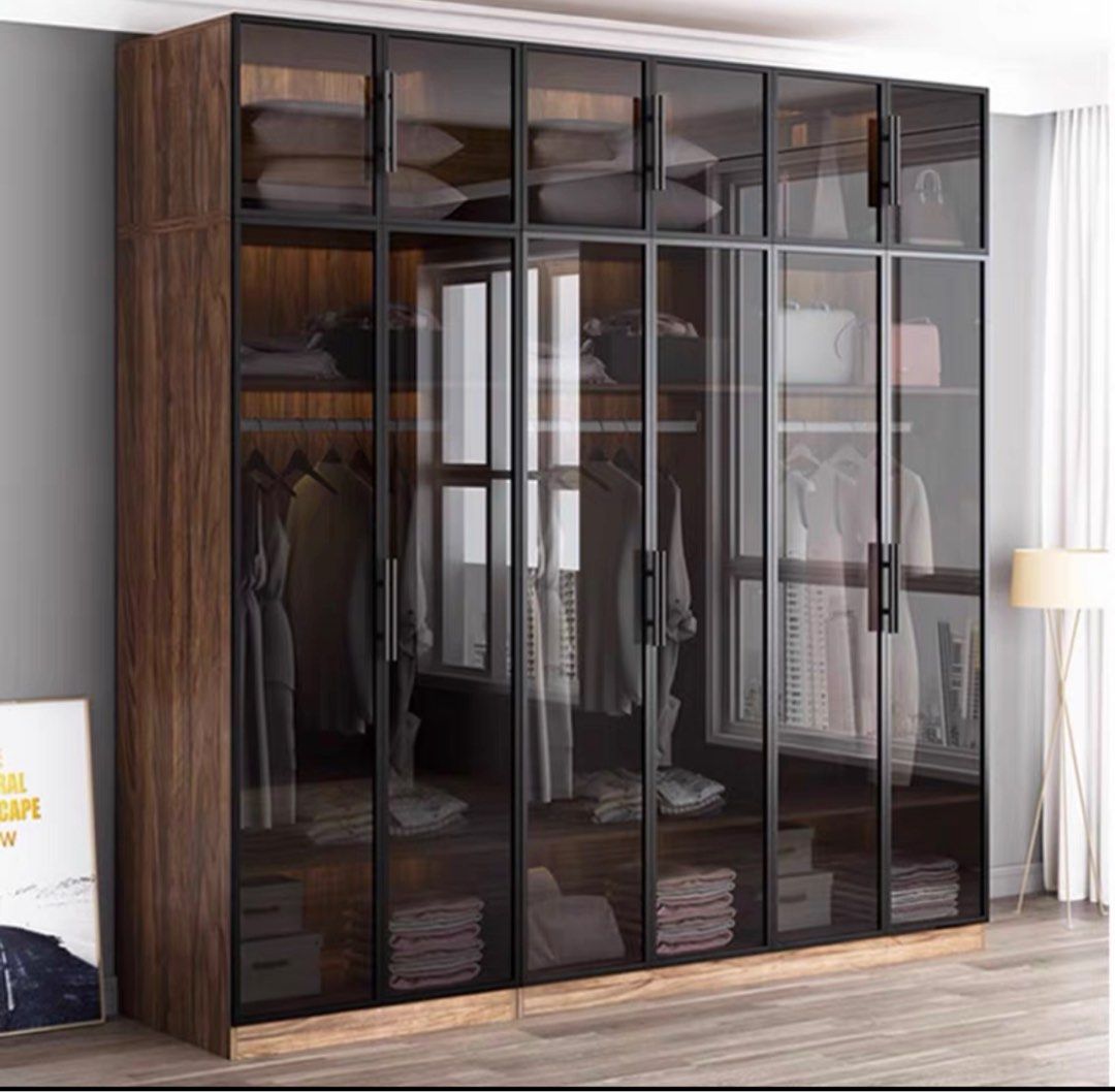 Modern Rustic Glass Wardrobe