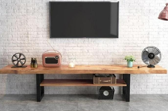 Modern Rustic TV Console in Solid Wood