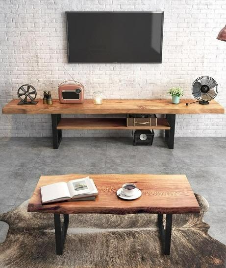 Modern Rustic TV Console in Solid Wood