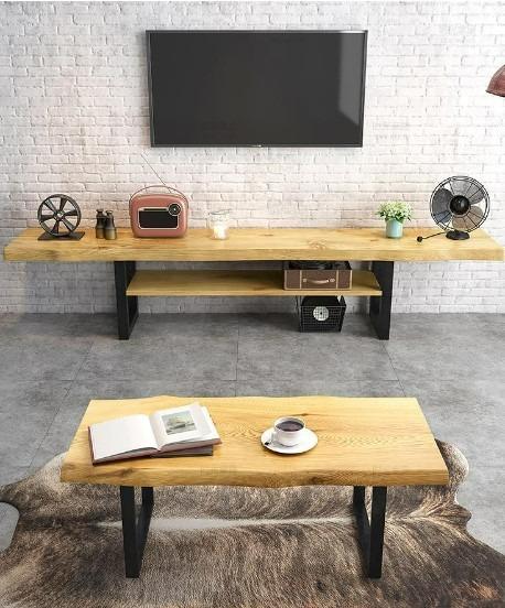 Modern Rustic TV Console in Solid Wood