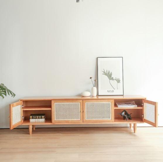 Solid Wood TV Console _ Drawers