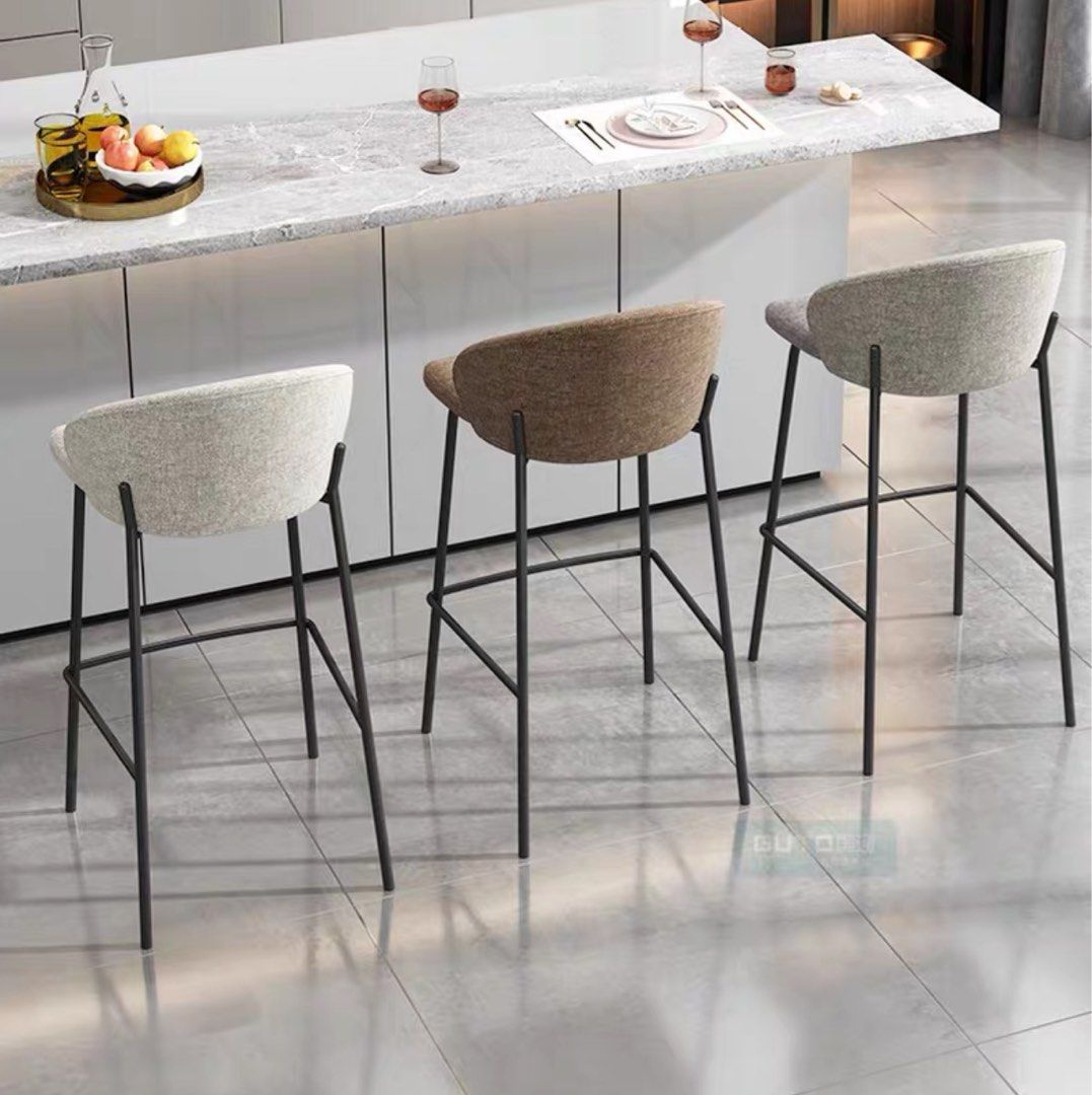 Modern Fabric Bar Stool