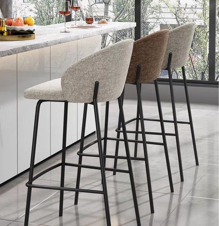 Modern Fabric Bar Stool