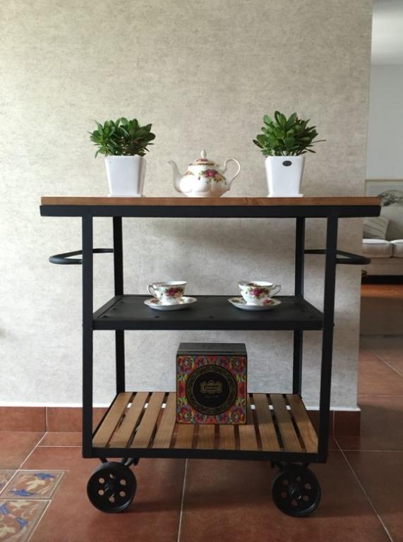 Modern Rustic Kitchen Trolley