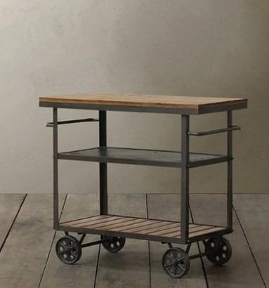 Modern Rustic Kitchen Trolley