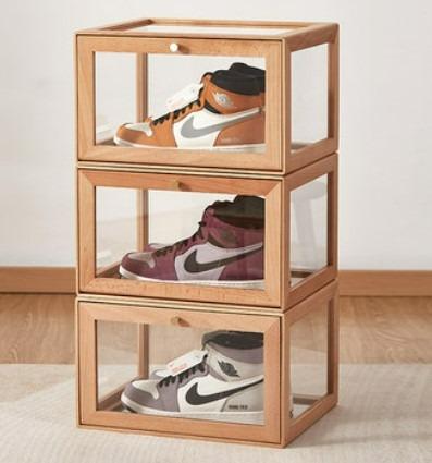 Stackable Shoe Storage Box (Set of 3)